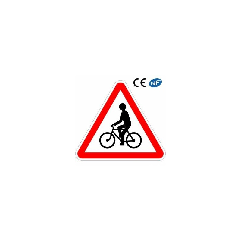 Panneau routier danger passage de deux roues (A21)