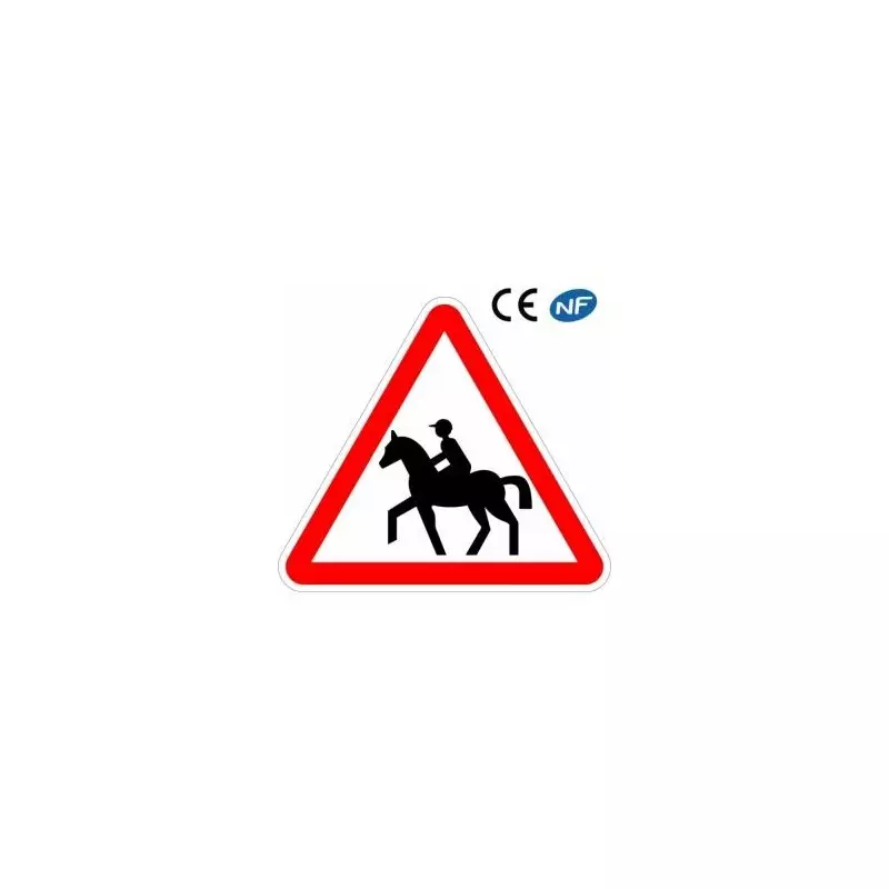 Panneau de signalisation danger : passage de cavaliers (A15c)