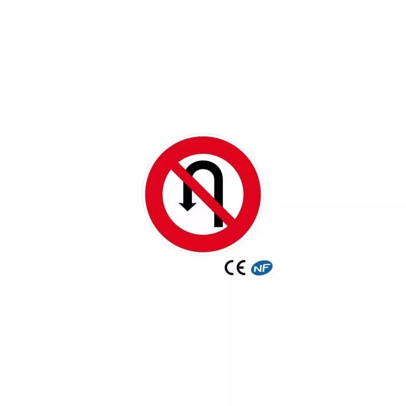 Panneau de circulation interdiction de faire demi-tour (B2c)