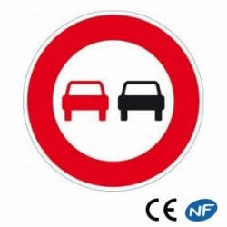 Panneau routier interdiction de doubler (B3)