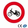 Panneau code de la route accès interdit aux cyclomoteurs