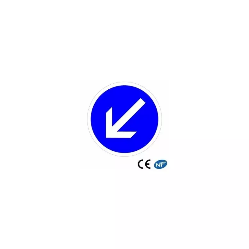 Panneau de signalisation de contournement obligatoire par la gauche (B21a2)