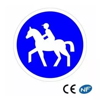Panneau de circulation chemin obligatoire pour les cavaliers