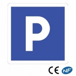 Panneau de circulation en aluminium indiquant un stationnement, parking