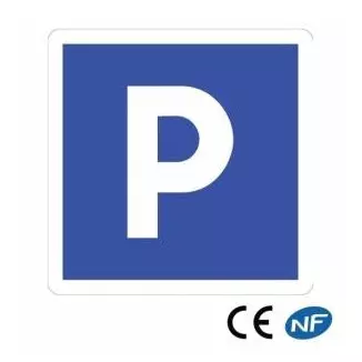 Panneau de circulation en aluminium indiquant un stationnement, parking