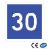 Panneau routier signalant une vitesse conseillée C4a
