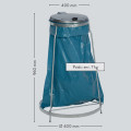 Support en acier pour sac poubelle 120 L. empilable