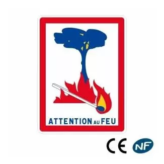 Panneau de signalisation indiquant une zone d'attention au feu (C3)