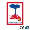 Panneau de signalisation indiquant une zone d'attention au feu (C3)