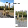 Tyrolienne en bois pour enaTyrolienne en bois de 25 mètres pour enfants de 4 à 14 ansfants de 4 à 14 ans