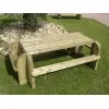 Table pique-nique rectangulaire 8 places en bois traité autoclave DORDOGNE