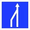 Panneau de route indiquant une réduction du nombre de voies C28 ex1