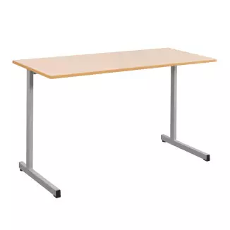 Table scolaire monoplace : 130x50 cm