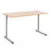 Table scolaire monoplace : 130x50 cm