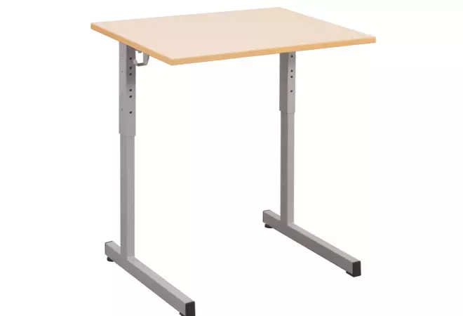 Table scolaire réglable 1 place : 70x50 cm