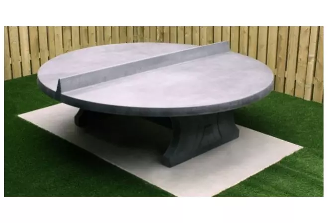 Table ping-pong ronde en béton - Gris anthracite