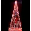 Sapin de Noël artificiel lumineux - Cône rouge