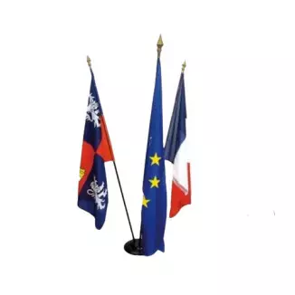 Lot de 3 drapeaux de mairie en maille 100 x 150 cm - DMC Direct