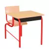 Visuel du bureau scolaire avec 2 chaises intégrées - DMC Direct