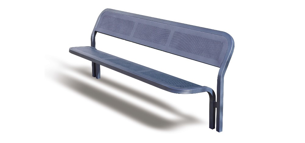 banc public en métal