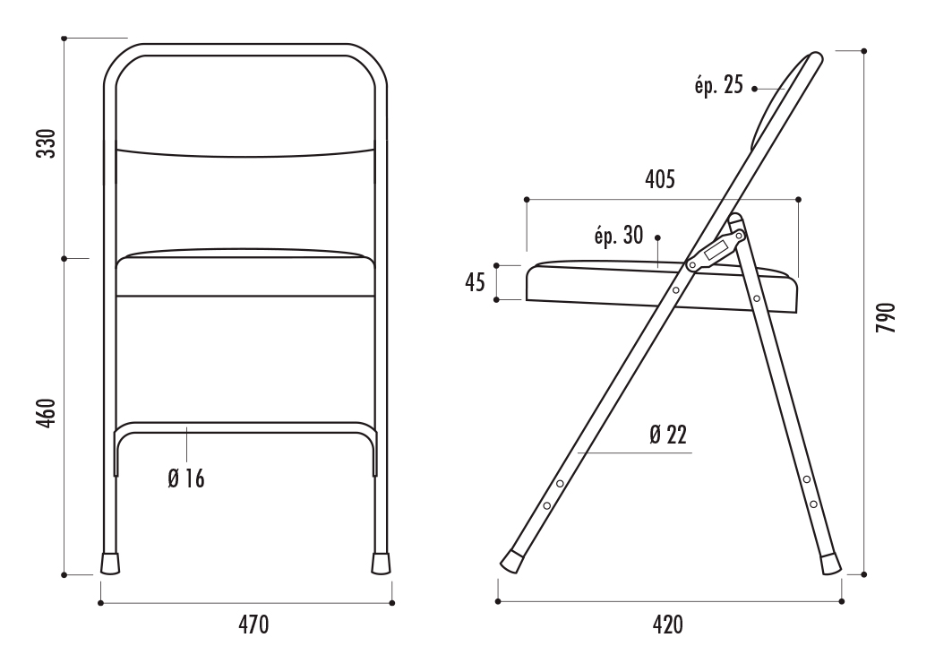 chaise pliante palerme en tissu pour collectivités dmc direct