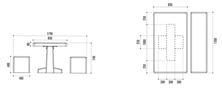 dimensions de la table pique-nique