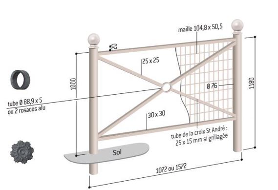 barriere-pommeaux-boule-simple-plusieurs