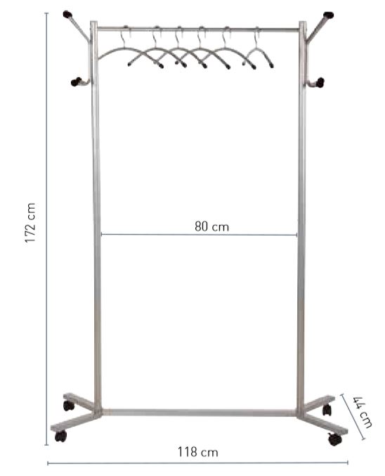 Vestiaire porte-cintre à roulettes, vestiaire à roulettes