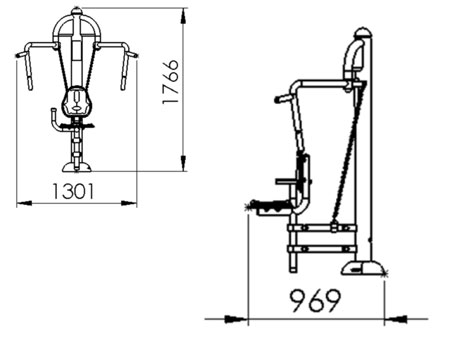 Agrès de musculation papillon