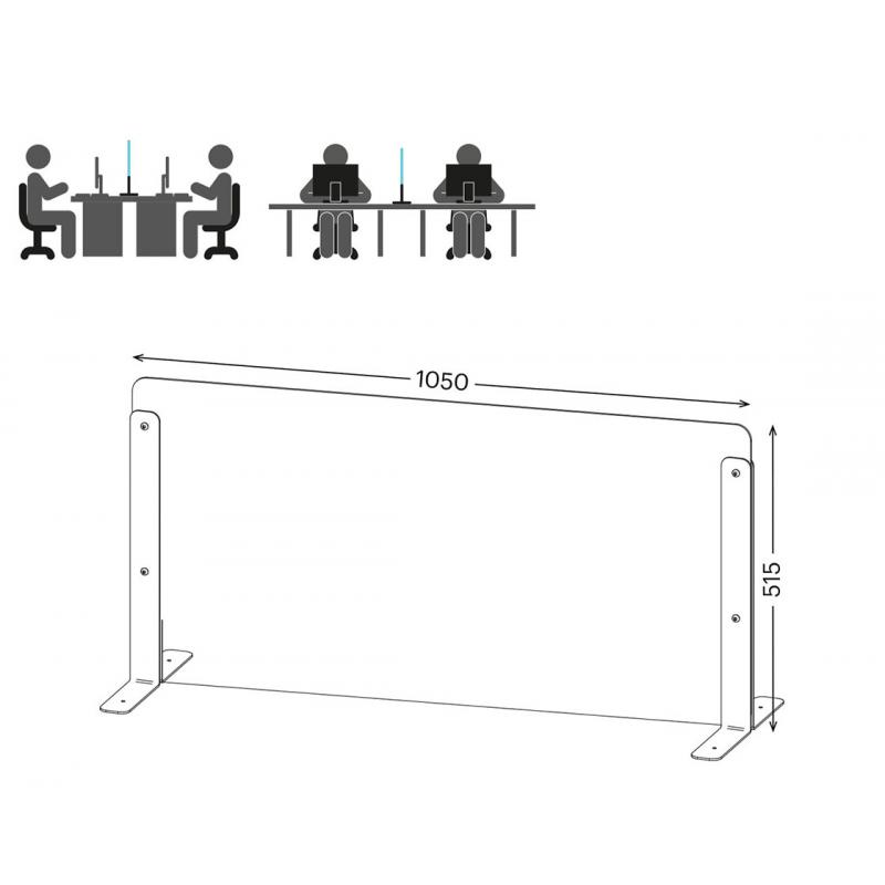 Paroi protection comptoir, accueil anti covid