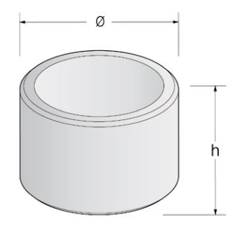 dessin technique de la jardinière ronde en béton de DMC Direct