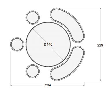 dimensions de la table pique-nique en béton ronde - dmc direct