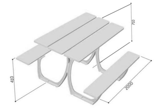 dessin-technique-de-la-table-piquenique-