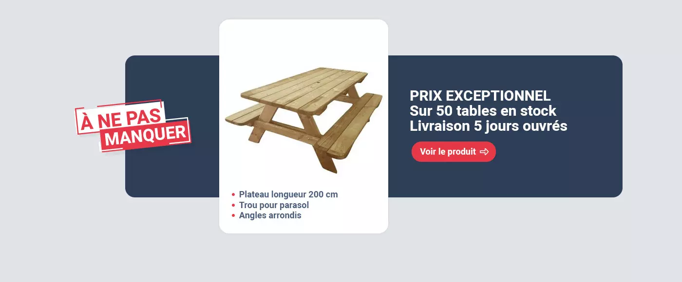 Table de pique-nique en bois